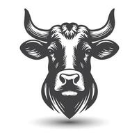 Cow and bull head icon. abstract cows head vector