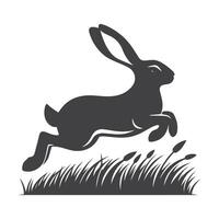 Rabbit Vector. Isolated rabbit shadow on a white background vector