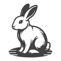 Rabbit Vector. Isolated rabbit shadow on a white background vector