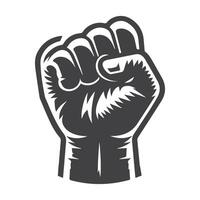 fist bump and hand illustration. freedom concept. vector fist icon. Vector fist power. Isolated background.