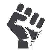 fist bump and hand illustration. freedom concept. vector fist icon. Vector fist power. Isolated background.