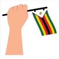 Zimbabue elemento independencia día ilustración diseño vector
