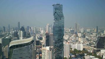 aéreo Visão do centro da cidade Bangkok Tailândia video