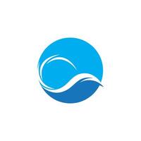 logo de onda de agua vector