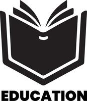 Education logo vector art illustration black color, education icon, symbol