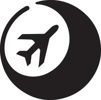 mínimo aerolíneas logo con creativo forma icono, plano símbolo vector