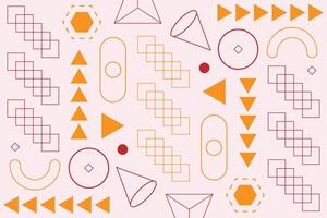 Abstract Memphis Shape Geometric Background Template vector