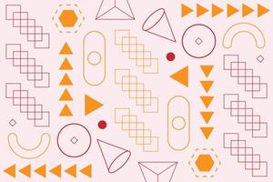 Abstract Memphis Shape Geometric Background Template vector