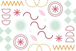 Memphis Shape Geometric Background Template vector