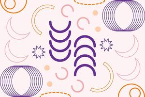 Memphis Shape Geometric Background Template vector