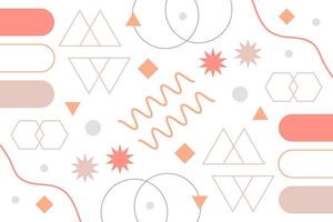 Abstract Memphis Shape Geometric Background Template vector