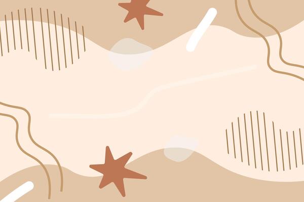 Vector flat abstract bohemian doodle background template