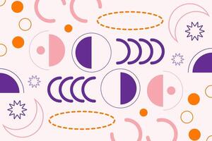 Memphis Shape Geometric Background Template vector