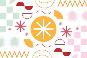 Memphis Shape Geometric Background Template vector