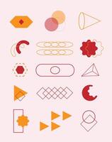 Abstract Memphis Shape Geometric Background Template vector