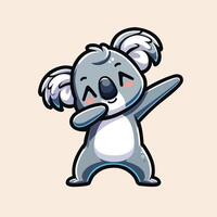 AI generated Koala Dabbing Illustration Vector