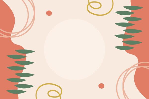 Vector flat abstract bohemian doodle background template