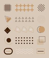 Abstract memphis geometric shapes background template vector