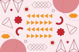 Abstract Memphis Shape Geometric Background Template vector