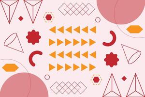 Abstract Memphis Shape Geometric Background Template vector