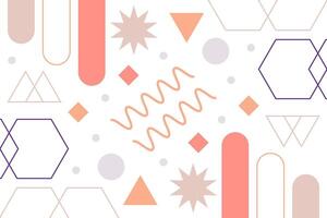 Abstract Memphis Shape Geometric Background Template vector