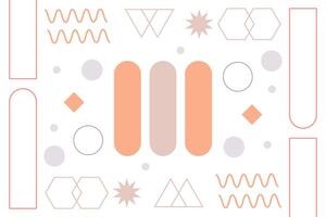 Abstract Memphis Shape Geometric Background Template vector