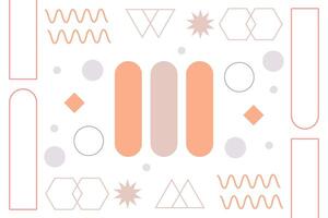 Abstract Memphis Shape Geometric Background Template vector