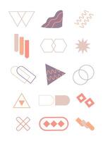 Abstract Memphis Shape Geometric Background Template vector