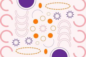 Memphis Shape Geometric Background Template vector