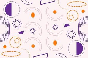 Memphis Shape Geometric Background Template vector