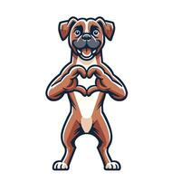 AI generated Boxer Heartfelt Gesture illustration vector