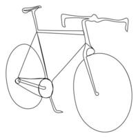 Continuous single vector line art drawing and one line illustration of Bicycle