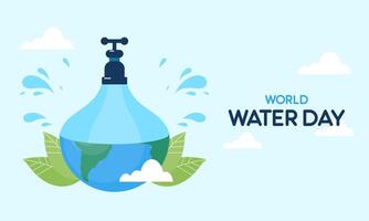 World Water Day at 22 march poster campaigns vector