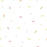 Pastel colored ice cream sprinkles seamless pattern background. Flat vector illustration.