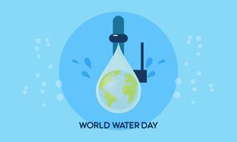 mundo agua día a 22 marzo póster campañas vector