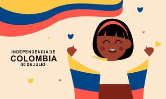 Colombian independence day celebration. July 20. vector illustration