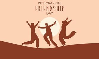 International friendship day background vector