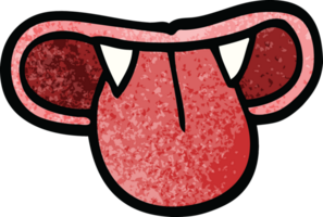 Cartoon-Doodle-Vampir-Mund png