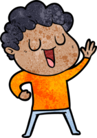 winkender Cartoon-Mann png