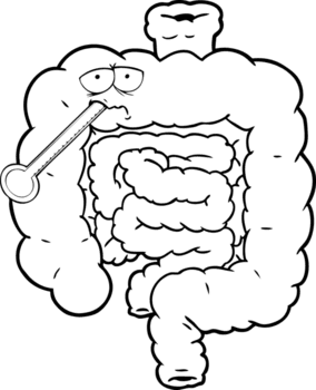 Cartoon ungesunder Darm png