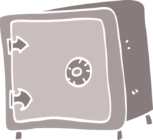 caja fuerte vieja de dibujos animados de ilustración de color plano png