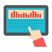 Editable flat design of online analytics vector