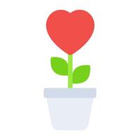 Love plant icon in trendy design, love growth vector