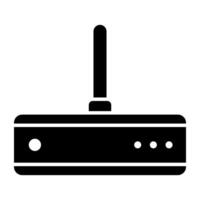 A broadband network device, icon of WiFi router vector