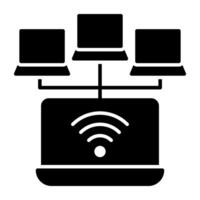 un de moda diseño icono de Wifi red vector