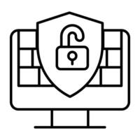 A perfect design icon of unlock system vector