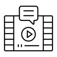 A linear design, icon of video message vector