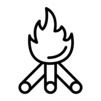 An icon design of bonfire, editable vector