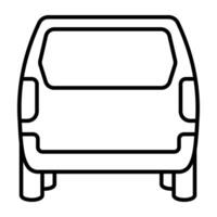 Hatchback, linear design of private transport vector