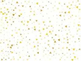 Wedding Golden Triangular Confetti Background. Vector illustration